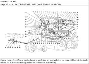328 ABS Page 13  FUEL DISTRIBUTORS LINES (NOT FOR US VERSION)