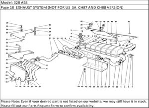 328 ABS Page 18  EXHAUST SYSTEM (NOT FOR US  SA  CH87 AND CH88 VERSION)