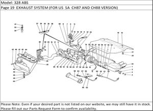 328 ABS Page 19  EXHAUST SYSTEM (FOR US  SA  CH87 AND CH88 VERSION)