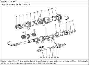 328 ABS Page 28  MAIN SHAFT GEARS