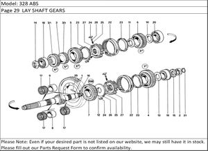 328 ABS Page 29  LAY SHAFT GEARS