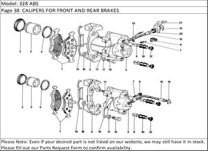328 ABS Page 38  CALIPERS FOR FRONT AND REAR BRAKES