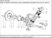 328 ABS Page 42  FRONT SUSPENSION  SHOCK ABSORBER AND BRAKE DISC (UP TO CAR NO. 76625)