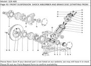 328 ABS Page 43  FRONT SUSPENSION  SHOCK ABSORBER AND BRAKE DISC (STARTING FROM CAR NO. 76626)