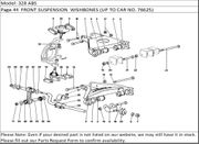 328 ABS Page 44  FRONT SUSPENSION  WISHBONES (UP TO CAR NO. 76625)