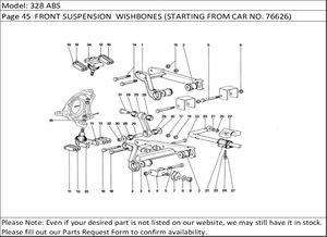 328 ABS Page 45  FRONT SUSPENSION  WISHBONES (STARTING FROM CAR NO. 76626)