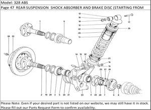 328 ABS Page 47  REAR SUSPENSION  SHOCK ABSORBER AND BRAKE DISC (STARTING FROM CAR NO. 76626)