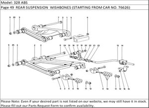 328 ABS Page 49  REAR SUSPENSION  WISHBONES (STARTING FROM CAR NO. 76626)