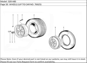 328 ABS Page 50  WHEELS (UP TO CAR NO. 76625)