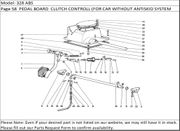 328 ABS Page 58  PEDAL BOARD  CLUTCH CONTROLL (FOR CAR WITHOUT ANTISKID SYSTEM  VARIANTS FOR RHD VERSION)