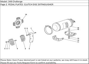 348 Challenge Page 2  PEDAL PLATES  CLUTCH DISC EXTINGUISHER