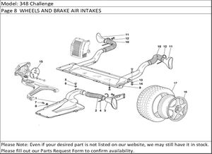 348 Challenge Page 8  WHEELS AND BRAKE AIR INTAKES