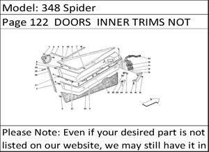 348 Spider Page 122  DOORS  INNER TRIMS NOT FOR SPIDER