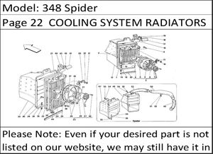348 Spider Page 22  COOLING SYSTEM RADIATORS