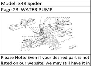 348 Spider Page 23  WATER PUMP