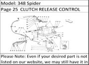 348 Spider Page 25  CLUTCH RELEASE CONTROL NOT FOR RHD