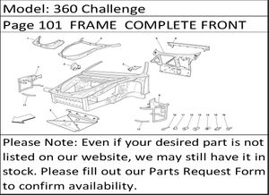 360 Challenge Page 101  FRAME  COMPLETE FRONT PART STRUCTURES AND PLATES