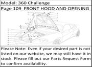 360 Challenge Page 109  FRONT HOOD AND OPENING DEVICE