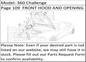360 Challenge Page 109  FRONT HOOD AND OPENING DEVICE