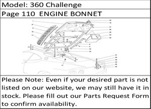 360 Challenge Page 110  ENGINE BONNET