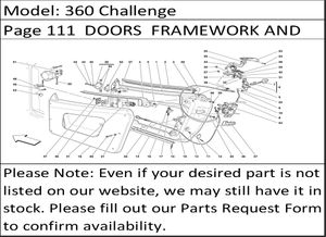 360 Challenge Page 111  DOORS  FRAMEWORK AND COVERINGS  OPENING CONTROL AND HINGES