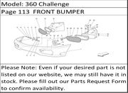 360 Challenge Page 113  FRONT BUMPER