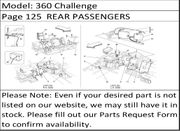 360 Challenge Page 125  REAR PASSENGERS COMPARTMENT CONTROL STATIONS