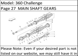 360 Challenge Page 27  MAIN SHAFT GEARS