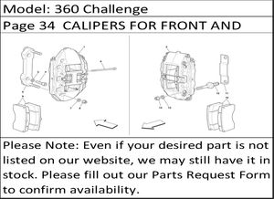360 Challenge Page 34  CALIPERS FOR FRONT AND REAR BRAKES