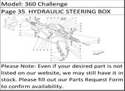 360 Challenge Page 35  HYDRAULIC STEERING BOX AND SERPENTINE
