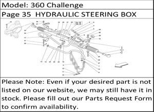 360 Challenge Page 35  HYDRAULIC STEERING BOX AND SERPENTINE