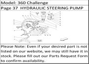 360 Challenge Page 37  HYDRAULIC STEERING PUMP AND TANK
