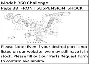 360 Challenge Page 38  FRONT SUSPENSION  SHOCK ABSORBER AND BRAKE DISC