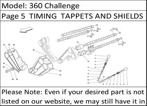 360 Challenge Page 5  TIMING  TAPPETS AND SHIELDS
