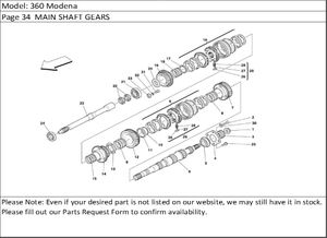 360 Modena Page 34  MAIN SHAFT GEARS