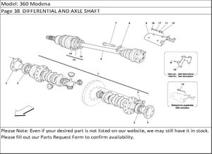 360 Modena Page 38  DIFFERENTIAL AND AXLE SHAFT