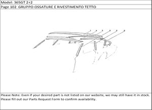 365GT 2+2 Page 102  GRUPPO OSSATURE E RIVESTIMENTO TETTO