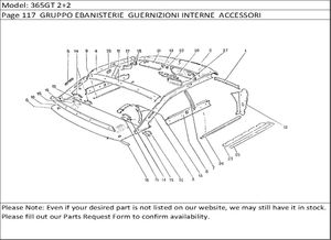 365GT 2+2 Page 117  GRUPPO EBANISTERIE  GUERNIZIONI INTERNE  ACCESSORI