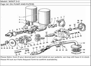 365GT 2+2 Page 14  OIL PUMP AND FILTERS
