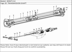 365GT 2+2 Page 25  TRANSMISSION SHAFT