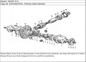365GT 2+2 Page 26  DIFFERENTIAL  PINION AND CROWN