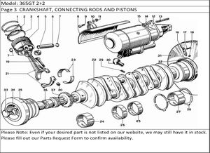 365GT 2+2 Page 3  CRANKSHAFT, CONNECTING RODS AND PISTONS