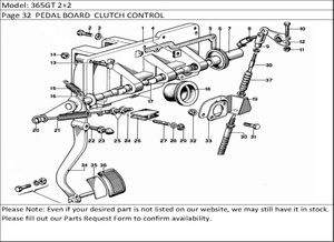 365GT 2+2 Page 32  PEDAL BOARD  CLUTCH CONTROL