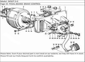365GT 2+2 Page 33  PEDAL BOARD  BRAKE CONTROL