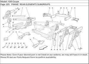 430 Coupe Page 105   FRAME  REAR ELEMENTS SUBGROUPS