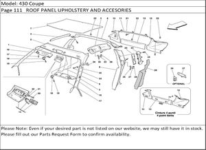 430 Coupe Page 111   ROOF PANEL UPHOLSTERY AND ACCESORIES