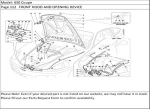 430 Coupe Page 112   FRONT HOOD AND OPENING DEVICE