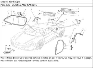430 Coupe Page 120   GLASSES AND GASKETS