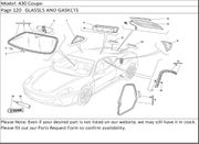 430 Coupe Page 120   GLASSES AND GASKETS