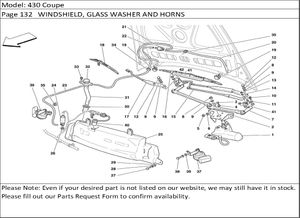 430 Coupe Page 132   WINDSHIELD, GLASS WASHER AND HORNS